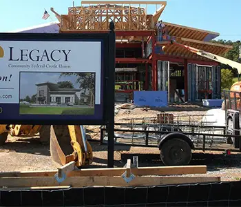 construction site of legacy community federal credit union